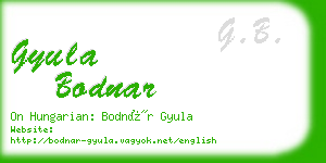 gyula bodnar business card